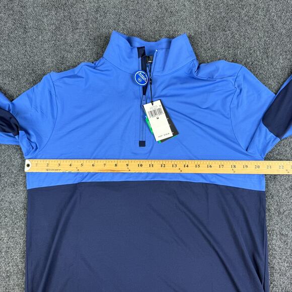 RLX Ralph Lauren Mens Size M Golf Performance 1/4 Zip Pullover Wicking Blue NEW - Picture 4 of 7